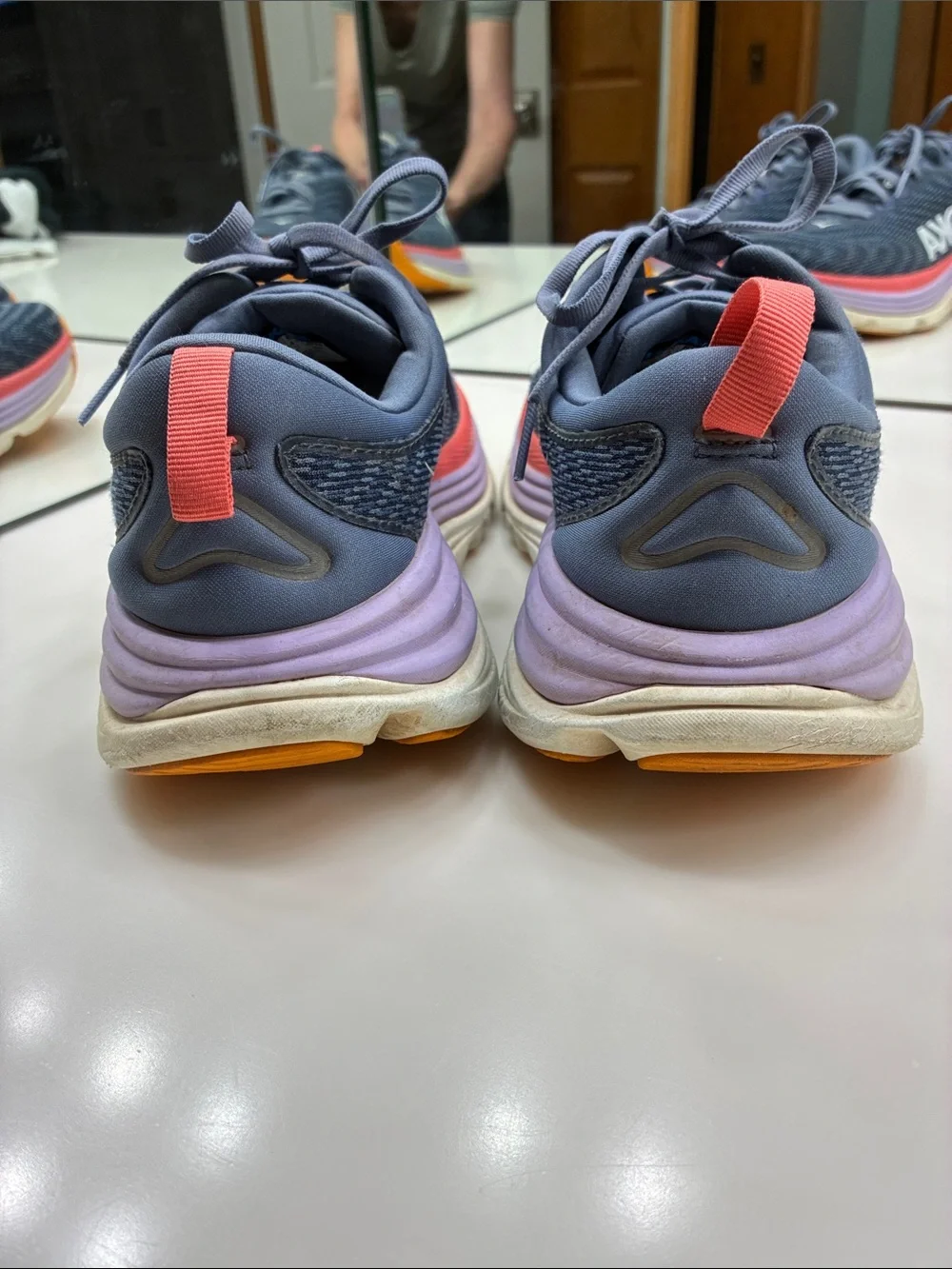 Hoka One One Gaviota 5 Anchor/Grapefruit Sneakers Size 9 B - Picture 5 of 9